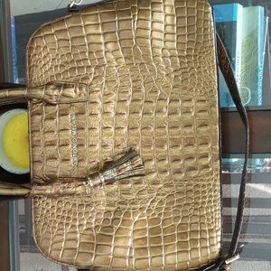 Antonio Melani Brown Crocodile Embossed Women's Bag